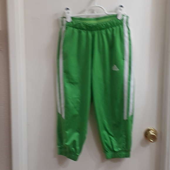 Vintage Adidas Lime Green Classic Capri Athleisure Streetwear Blokecore Joggers - Picture 5 of 5